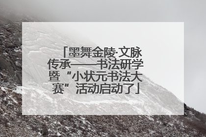 墨舞金陵·文脉传承——书法研学暨“小状元书法大赛”活动启动了