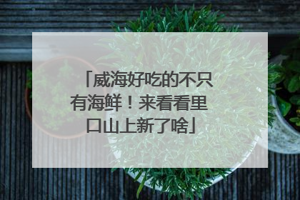 威海好吃的不只有海鲜！来看看里口山上新了啥