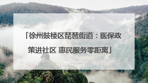 徐州鼓楼区琵琶街道：医保政策进社区 惠民服务零距离