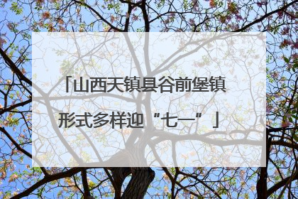 山西天镇县谷前堡镇 形式多样迎“七一”