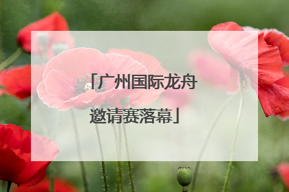 广州国际龙舟邀请赛落幕