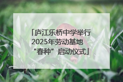 庐江乐桥中学举行2025年劳动基地“春种”启动仪式