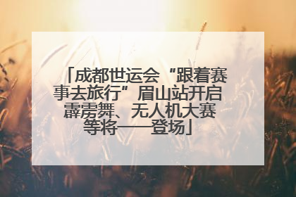 成都世运会“跟着赛事去旅行”眉山站开启 霹雳舞、无人机大赛等将一一登场