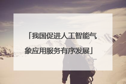 我国促进人工智能气象应用服务有序发展