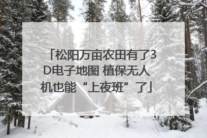 松阳万亩农田有了3D电子地图 植保无人机也能“上夜班”了