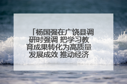杨国强在广饶县调研时强调 把学习教育成果转化为高质量发展成效 推动经济稳健向好进中提质