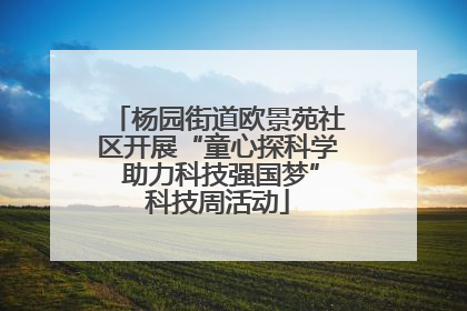 杨园街道欧景苑社区开展“童心探科学 助力科技强国梦”科技周活动