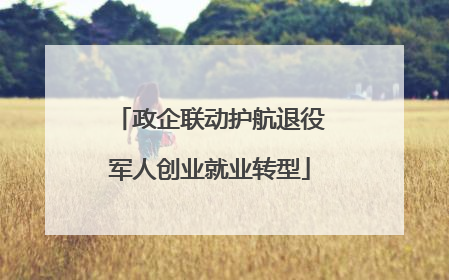 政企联动护航退役军人创业就业转型