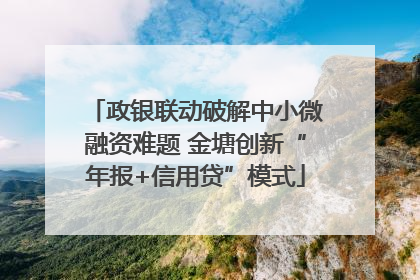 政银联动破解中小微融资难题 金塘创新“年报+信用贷”模式