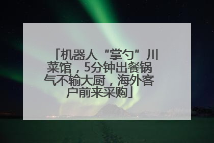 机器人“掌勺”川菜馆，5分钟出餐锅气不输大厨，海外客户前来采购