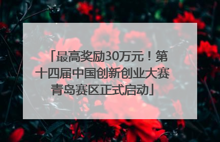 最高奖励30万元!第十四届中国创新创业大赛青岛赛区正式启动