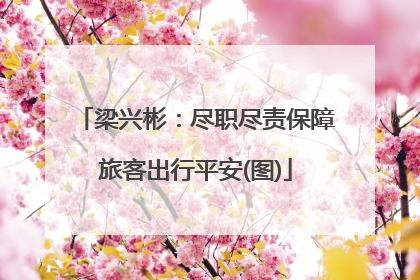 梁兴彬：尽职尽责保障旅客出行平安(图)