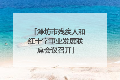 潍坊市残疾人和红十字事业发展联席会议召开