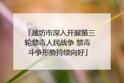 潍坊市深入开展第三轮禁毒人民战争 禁毒斗争形势持续向好