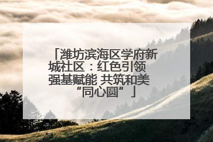 潍坊滨海区学府新城社区：红色引领 强基赋能 共筑和美“同心圆”