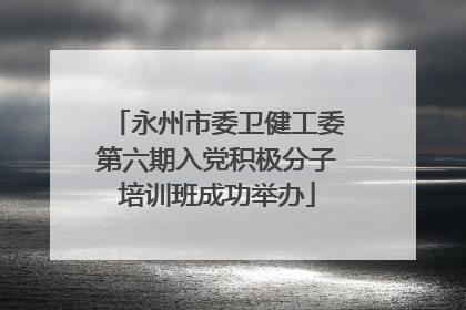 永州市委卫健工委第六期入党积极分子培训班成功举办