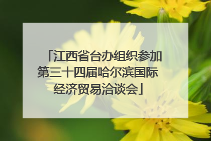 江西省台办组织参加第三十四届哈尔滨国际经济贸易洽谈会