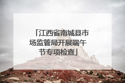 江西省南城县市场监管局开展端午节专项检查
