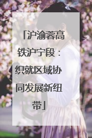 沪渝蓉高铁沪宁段：织就区域协同发展新纽带