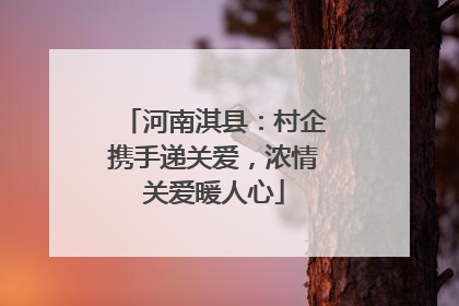 河南淇县：村企携手递关爱，浓情关爱暖人心