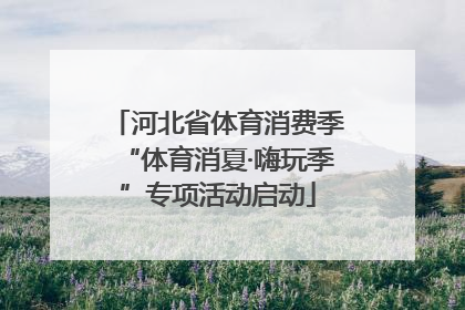 河北省体育消费季“体育消夏·嗨玩季”专项活动启动