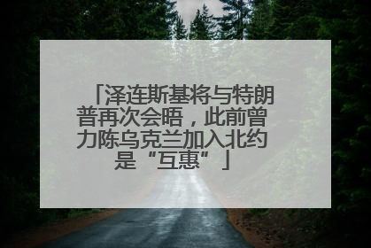 泽连斯基将与特朗普再次会晤，此前曾力陈乌克兰加入北约是“互惠”