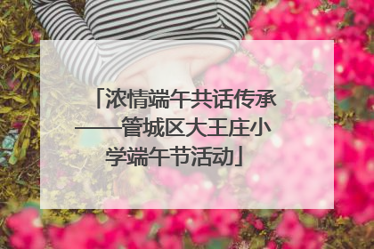 浓情端午共话传承——管城区大王庄小学端午节活动