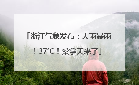 浙江气象发布：大雨暴雨！37℃！桑拿天来了