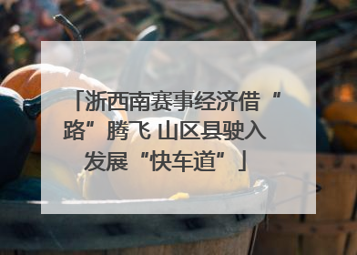 浙西南赛事经济借“路”腾飞 山区县驶入发展“快车道”