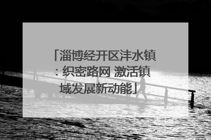 淄博经开区沣水镇：织密路网 激活镇域发展新动能
