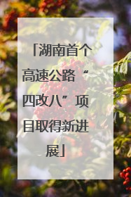 湖南首个高速公路“四改八”项目取得新进展