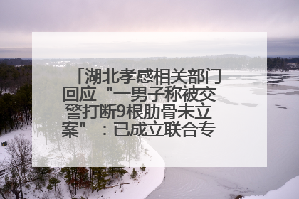 湖北孝感相关部门回应“一男子称被交警打断9根肋骨未立案”：已成立联合专班开展工作