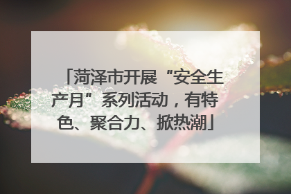 菏泽市开展“安全生产月”系列活动，有特色、聚合力、掀热潮