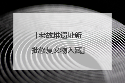 老故堆遗址新一批修复文物入藏