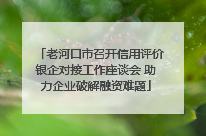 老河口市召开信用评价银企对接工作座谈会 助力企业破解融资难题