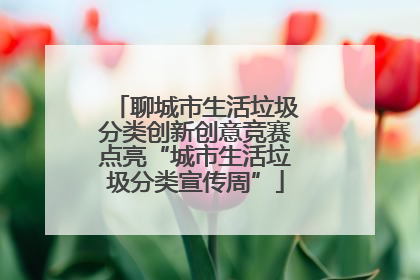 聊城市生活垃圾分类创新创意竞赛点亮“城市生活垃圾分类宣传周”