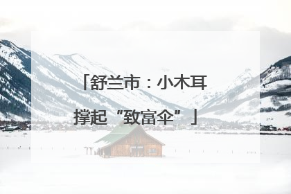 舒兰市：小木耳撑起“致富伞”