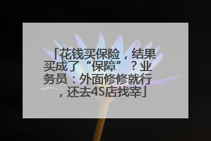 花钱买保险，结果买成了“保障”？业务员：外面修修就行，还去4S店找宰