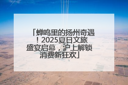 蝉鸣里的扬州奇遇！2025夏日文旅盛宴启幕，沪上解锁消费新狂欢