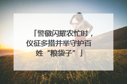 警徽闪耀农忙时，仪征多措并举守护百姓“粮袋子”