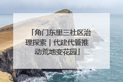 角门东里三社区治理探索｜代建代管推动荒地变花园