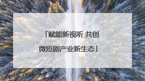 赋能新视听 共创微短剧产业新生态