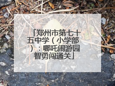 郑州市第七十五中学（小学部）：哪吒闹游园 智勇闯通关