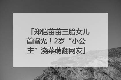 郑恺苗苗三胎女儿首曝光！2岁“小公主”浇菜萌翻网友