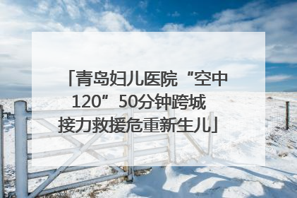 青岛妇儿医院“空中120”50分钟跨城接力救援危重新生儿