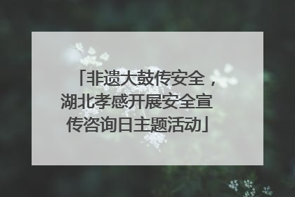 非遗大鼓传安全，湖北孝感开展安全宣传咨询日主题活动