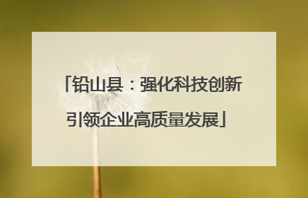 铅山县：强化科技创新 引领企业高质量发展