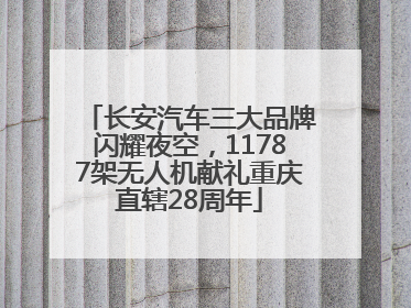 长安汽车三大品牌闪耀夜空，11787架无人机献礼重庆直辖28周年