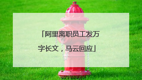 阿里离职员工发万字长文，马云回应