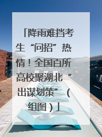 降雨难挡考生“问招”热情！全国百所高校聚湖北“出谋划策”（组图）